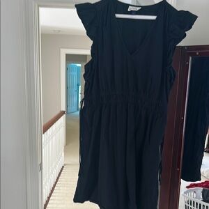 Casual Black Ruffle Sleeve universal Thread Dress size large